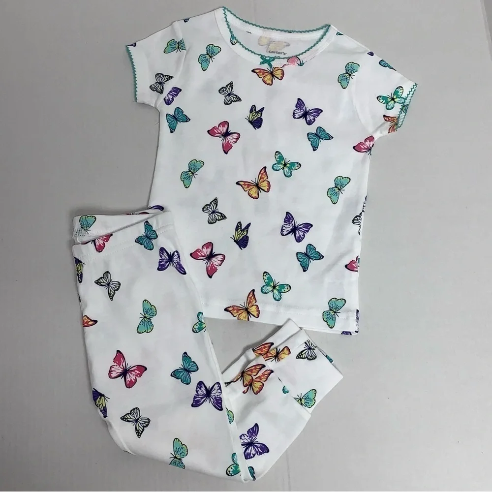 Lot of 3 Infants Size 12M Pajama Sets Polka Dot Butterfly Paw Patrol